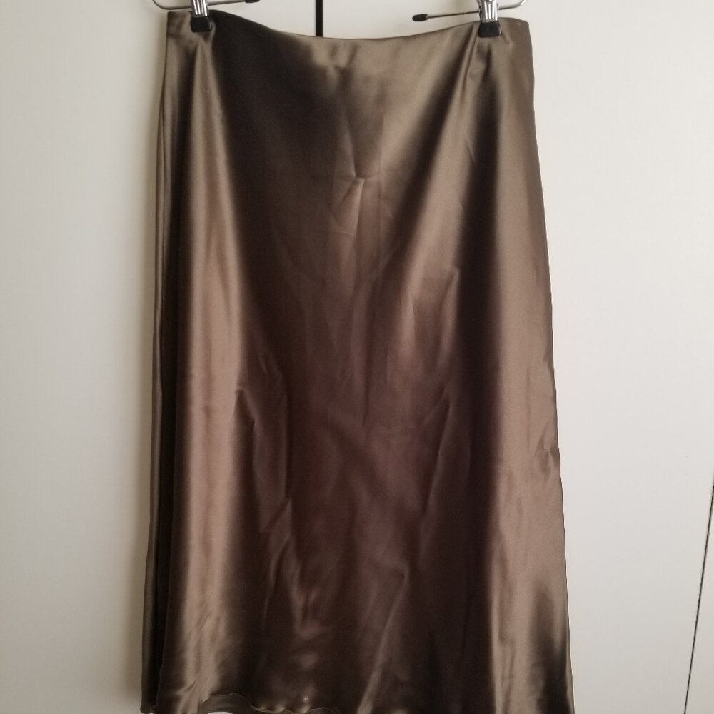 nicole miller green midi skirt